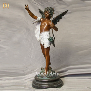 Exquisito bronce Cupido <span class=keywords><strong>Eros</strong></span> bebé Cupido estatua hecha a mano Ángel querubín <span class=keywords><strong>escultura</strong></span> Vintage decoración del hogar para jardín interior regalo - Product Image 2