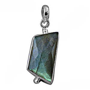 Colgante de Labradorita de Plata 925 para Mujer, Joyería de Piedras Preciosas en Oro Rosa, Cristal, Diamante, Dijes, Joyería de Perlas de Metal - Product Image 3