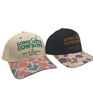 Casquette de baseball 5 panneaux en broderie 3D structurée avec logo et feuille vente en gros - Product Image 4