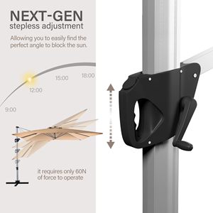 Sombrilla grande personalizada para <span class=keywords><strong>patio</strong></span>, sombrilla, solar, led, luz cálida, colgante, jardín, sombrilla a prueba de sol - Product Image 4