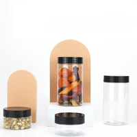 Bocaux alimentaires Manufacture du Vietnam Conteneur de stockage d'aliments secs en plastique transparent Distributeur de cuisine en PET durable pour céréales Pots de haricots de riz