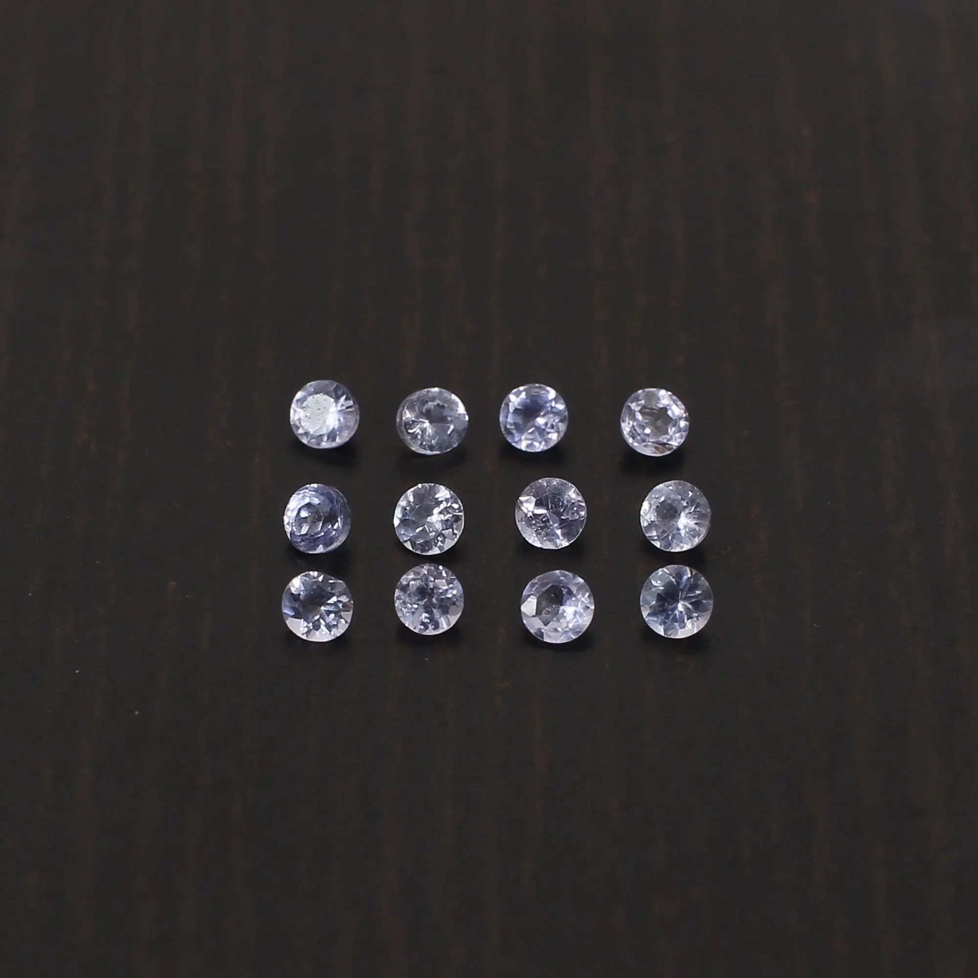 Lot de pierres précieuses en Tanzanite naturelle, 1.75mm, taille ronde, 3,50 carats, vente en gros, pour bijoux