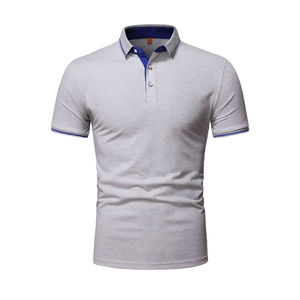 Hombres 200G Golf en blanco para Polo Camisetas Logotipo bordado 100% Algodón Fibra de seda de hielo Liso Manga corta Casual para Polos - Product Image 1