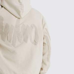 2025 nouveauté léger couleur unie hommes bouffée sweat à capuche imprimé Direct usine hommes bouffée impression sweats à capuche - Product Image 5