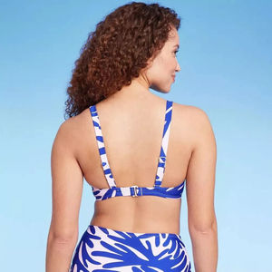 Kona Sol Completo Bikini Donna 2 Pezzi con Top Reggiseno Push-up con Ferretto e Dettagli Cut-Out, Taglia M, Stampa Corallo Blu Metallizzato Traspirante - Product Image 2