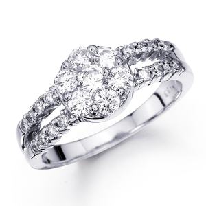 Anillo de diamantes de oro rosa de 18 quilates, banda de media eternidad, diseño moderno, joyería de moda de buena calidad para boda, ajuste de bisel certificado IGI - Product Image 6