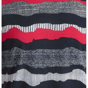 T-shirt da uomo American Rag a righe ondulate testurizzate, nera, taglia XL, in jersey alla moda con stampa a fantasia animata - Product Image 3