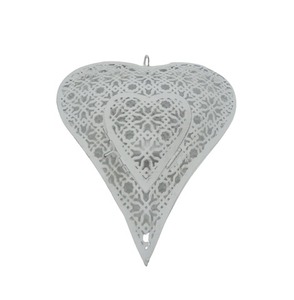 Ornements de coeur suspendus en métal traditionnel arbre décoratif de noël suspendus décor de maison de fête de vacances - Product Image 3