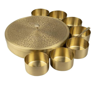 Brass <b>Spices</b> <b>Boxes</b> Gift Item Home Decor Kitchen Decorative Item Masala Dabba Best Selling Round Shape <b>Spice</b> Container - Product Image 5