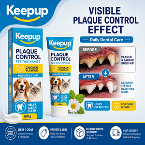 <span class=keywords><strong>Dentifrice</strong></span> <span class=keywords><strong>pour</strong></span> animaux de compagnie aromatisé au poulet, personnalisé par OEM, <span class=keywords><strong>pour</strong></span> chats et chiens, rafraîchit l'haleine, élimine les taches, nettoie le tartre - Product Image 2