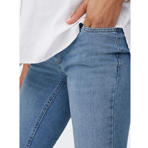 Pantalones vaqueros elásticos de cintura alta de algodón de alta calidad con patrón sólido pantalones ajustados casuales de mujer de talla grande - Product Image 2