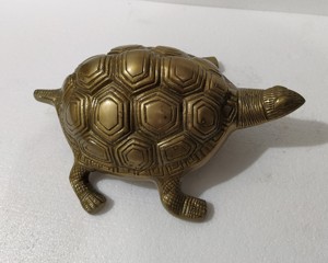 Tortoise Brass Decorative Metal Animal Sculpture Statue <b>Hand</b>-<b>Cast</b> Table Top Gift - Product Image 5