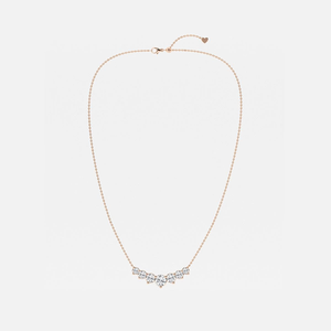 Collar de Cadena con Siete Piedras de Diamantes Cultivados en Laboratorio, Corte Redondo, 4 Quilates, Estilo Demi Eternity, para Mujer, Joyería Elegante para Uso Diario - Product Image 3