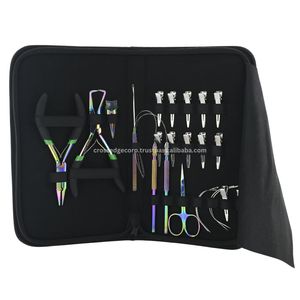 Stainless Steel Hair Extension Sustainable Pliers Tools Kit Set With Crochet Hook Pulling Loop styling <b>Clips</b> Scissor Finger - Product Image 1