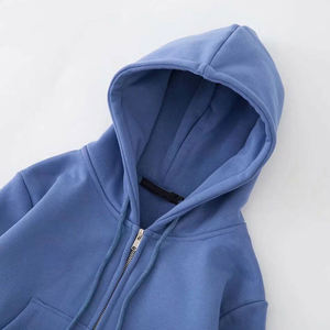 Venta al por mayor de moda de cuello alto para mujer sudaderas con capucha de algodón con cremallera elegante para mujer Chaquetas cortas - Product Image 3