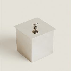 Modern Luxury Stainless Steel <b>Silver</b> <b>Box</b> with Lid Polished Finish Customizable Size & Shape for Storage and Decor Wholesale - Product Image 2