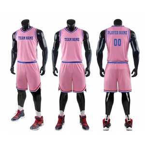 Ensemble d'uniformes de basket-ball respirants personnalisés pour hommes et jeunes, imprimés en gros avec votre logo personnalisé, uniforme de basket-ball - Product Image 3