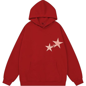 Sweat-shirt unisexe vintage d'hiver à capuche effet vieilli avec strass personnalisés, épaules tombantes, 100 % coton molletonné/éponge française, écologique - Product Image 1
