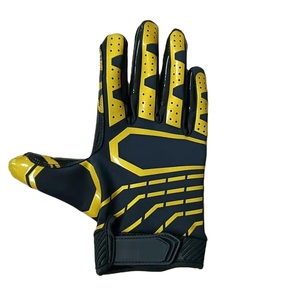 2025 guantes profesionales de fútbol americano de Rugby para hombres de diseño personalizado guantes receptores de cuero ligeros - Product Image 1