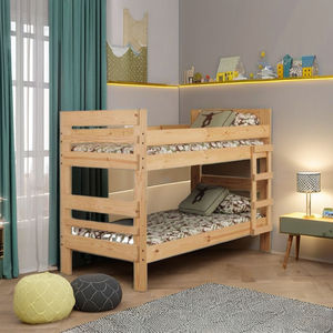 Lit superposé en bois au design minimaliste, dernière collection, pour enfants, lit double moderne pleine grandeur, idéal pour appartement et chambre à coucher, vente en gros - Product Image 6