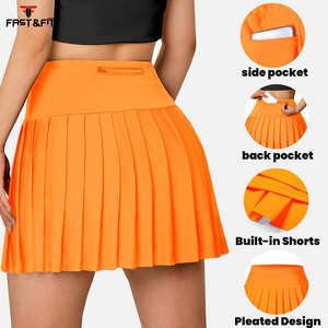 Vente en gros de jupes de tennis avec logo personnalisé de haute qualité pour vêtements de gym avec poches pour femmes vêtements d'entraînement - Product Image 6