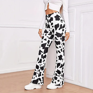 Hot Sale Loose Fit Graphic Print Custom New Casual Fleece Flared <b>Sweatpants</b> Oversize Straight Pants Baggy Trousers <b>Women</b> - Product Image 4