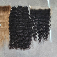 Paquete de extensiones de cabello humano crudo vietnamita PREMIUM SDD 100% Onda profunda y encaje frontal de 13x4 Hd Longitudes 10-30 pulgadas a granel