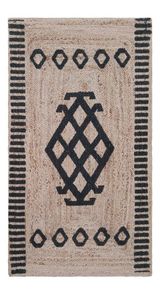 Tapis rond fait main en chanvre/jute naturel avec motif abstrait à prix raisonnable lavable pour revêtement de sol pour les exportateurs - Product Image 6
