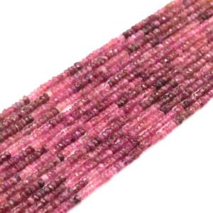 Meilleures ventes de tourmaline rose naturelle, micro-coupe, forme facettée, 3 mm, 4,5 mm, tourmaline rose, pierre de naissance d'octobre, perles pour la fabrication de bijoux - Product Image 5