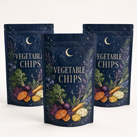 Sachets Doypack en plastique satiné pour chips, personnalisables avec logo, pour l'emballage alimentaire en gros