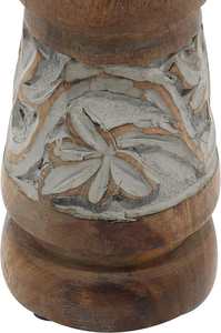 Porte-bougie en bois décoratif fait à la main pour la décoration de la maison Design rustique et élégant - Product Image 3