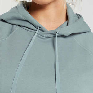Sweat à capuche oversize pour femme, en molleton doux, uni, épaules tombantes, streetwear, sweat à capuche d'hiver pour femme - Product Image 3