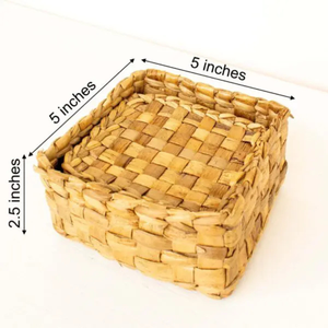 Posavasos de cerámica de ratán tejido, jacinto de agua, estilo rural ecológico para oficina, café, comedor, mesa de té, alfombrillas elegantes - Product Image 2