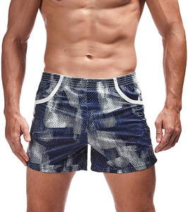 Pantalones cortos de baloncesto de sublimación de malla suave, cómodos, personalizados, decentes, OEM, pantalones cortos de natación estampados para hombre, para correr - Product Image 4