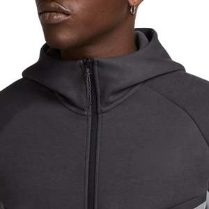 Veste à capuche zippée intégrale en polaire technique pour homme, couleur anthracite, légère, chaude, vêtements de sport d'entraînement, vêtements de sport haut de gamme - Product Image 5