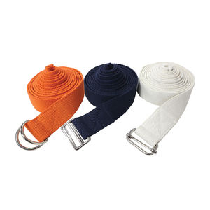 Bande de résistance 100% coton, yoga, danse, ceinture d'étirement de yoga, ceinture de tension, sangle d'étirement, anneau en D réglable - Product Image 3