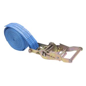 Factory Price 38mm Blue Polyester Belt Ratchet <b>Straps</b> <b>Tie</b> <b>Downs</b> with S/J Hook 3000kg Break Strength for Transportation Use - Product Image 5