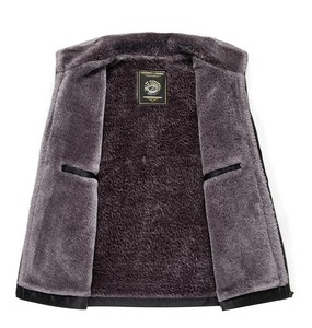 2025 nuevo abrigo de cuero de invierno para hombre con solapa y chaqueta de cuero integrada de piel y abrigos casuales cálidos gruesos de felpa - Product Image 3