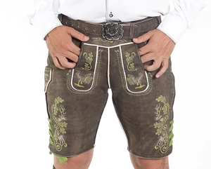 Trajes de Lederhosen bávaros de alta calidad para hombres, cómodos, Vintage clásico estilo deportivo, cuero de tela de moda de alta calidad - Product Image 2