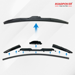Lame d'essuie-glace Roadpower durable sans cadre, sans os, en caoutchouc naturel, performance sans traces, installation sans outil, 9 adaptateurs - Product Image 3