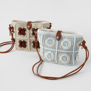 Bolso Bandolera de Ganchillo Hecho a Mano, Estilo Floral Japonés Coreano, Correa de Algodón, Unisex, con Cierre de Hebilla, para Uso Diario - Product Image 5