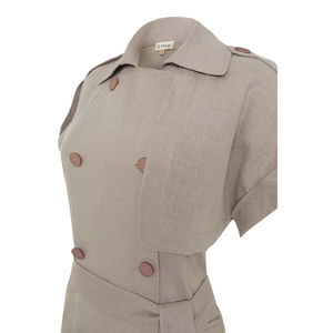 <b>Women's</b> Waterproof Canvas Vest with Epaulets and Button Logo - Product Image 2