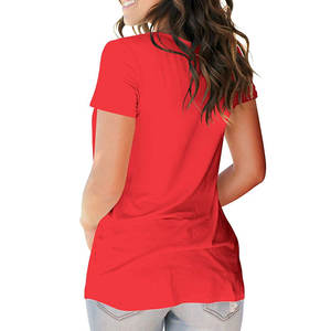 Venta caliente elegante transpirable Fitness Wear mujeres camisetas/mujeres al por mayor Color sólido entrenamiento gimnasio Fitness camisetas - Product Image 3