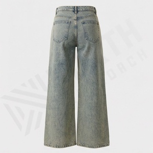 Pantalones Vaqueros de Pierna Ancha para Mujer, de Alta Calidad, Cómodos, de Mezclilla, Color Personalizado, Estilo Casual, Holgados - Product Image 2