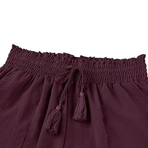 Women Casual Loose <b>Drawstring</b> Waist Cotton Trouser Top Quality New Breathable 100% Cotton Casual Women Trousers Pants for Sale - Product Image 6