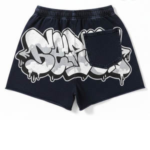 <b>Men's</b> <b>Thermal</b> Lounge Set Textured Short Sleeve Shirt and Shorts Extra Soft Fabric for Chilly Summer Evenings Deep Navy Blue - Product Image 2