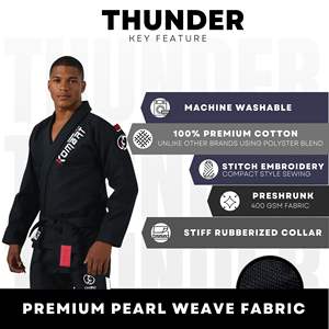 Kimono BJJ léger durable personnalisé brésilien Jiu Jitsu Gi, uniforme d'arts martiaux, combinaison de grappin, compétition d'entraînement unisexe - Product Image 4