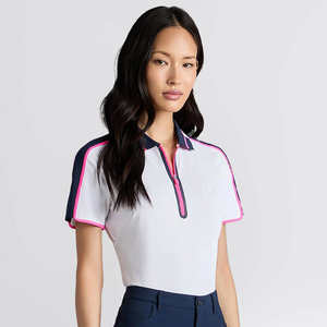 เสื้อกอล์ฟผู้หญิงรุ่นใหม่ล่าสุด สีขาว กรมท่า แดง เสื้อยืดกีฬาผู้หญิง เสื้อโปโลกอล์ฟแบบสั่งทำ - Product Image 5