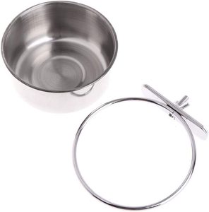 Bols et mangeoires pour animaux de compagnie en acier inoxydable avec logo personnalisé Distributeur d'eau et de nourriture durable avec pince pour poulailler personnalisé pour animaux de compagnie - Product Image 1