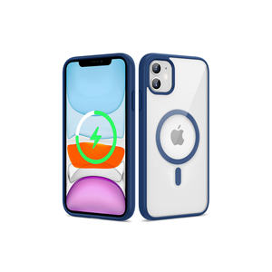 Coque en silicone premium compatible MagSafe pour iPhone 11 13 Pro Max & Plus, coque arrière souple, prise en charge de la charge sans fil - Product Image 1